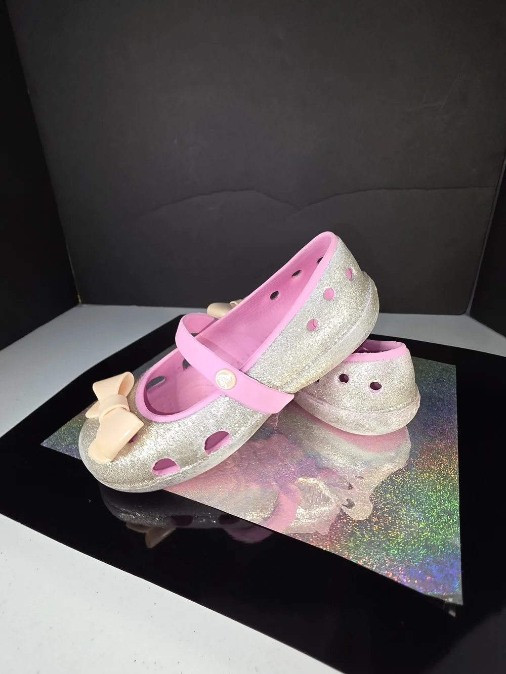 CROCS sparkling silver